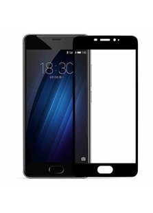 Защитное стекло с рамкой для Meizu M6 black фото