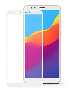 Захисне скло для Huawei Honor 7C CAA 2D з проклеюванням по рамці біла рамка White фото