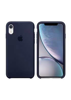 Чохол силіконовий soft-touch Apple Silicone case для iPhone Xr синій Midnight Blue фото