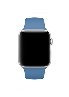 Ремінець Sport Band для Apple Watch 42 / 44mm силіконовий синій спортивний ARM Series 6 5 4 3 2 1 Denim Blue фото
