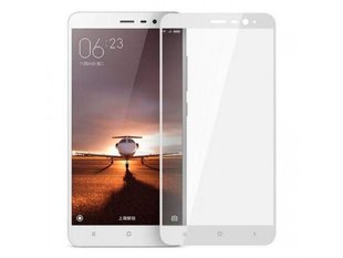 Защитное стекло с рамкой для Xiaomi Redmi note 3(white) фото