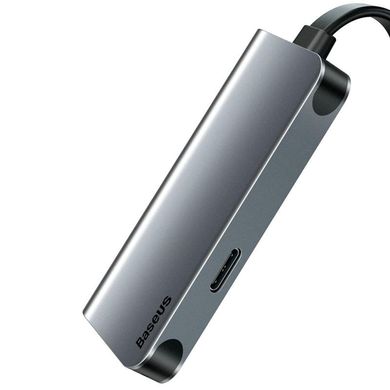 Adapter Baseus Little Box (CAHUB-E0G) Type-C to HDMI+Type-C Smart HUB Converter Grey фото