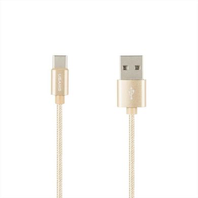 Кабель USB to USB Type-C Usams US-SJ030 1 метр золотий Gold фото