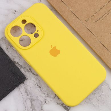 Чохол Silicone Case Full Camera Protective AA для Apple iPhone 14 Pro Yellow фото