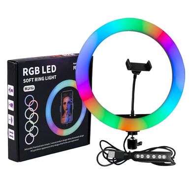 Кільцева лампа RGB Led Soft Ring Light MJ33 33 см (Black) фото