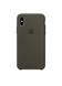 Чохол силіконовий soft-touch RCI Silicone case для iPhone Xs Max сірий Dark Olive фото