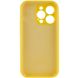 Чохол Silicone Case Full Camera Protective AA для Apple iPhone 14 Pro Yellow