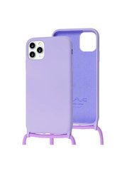 Чохол силіконовий ARM на шнурку для iPhone 11 Pro Max фіолетовий Light Purple фото