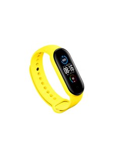 Ремешок для Xiaomi Mi Band 5 силиконовый желтый Yellow фото