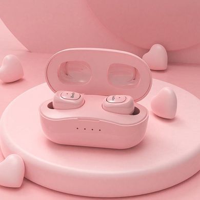 Навушники бездротові вакуумні OneDer TWS-W13 Bluetooth з мікрофоном рожеві Pink фото