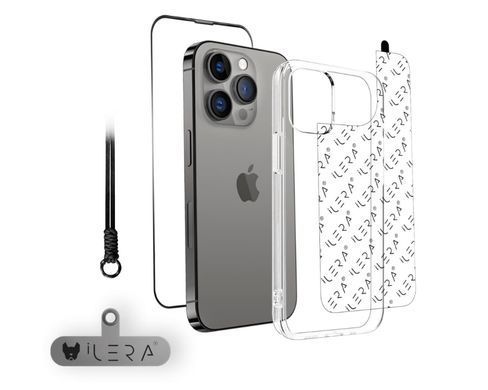 Чехол и стекло iLeraGo Ice Case with Hand Stripe для Apple iPhone 14 Pro фото