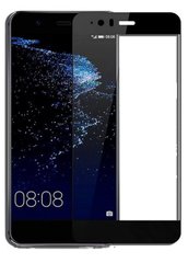 Захисне скло для Huawei P10 Lite CAA 2D з проклеюванням по рамці чорна рамка Black фото