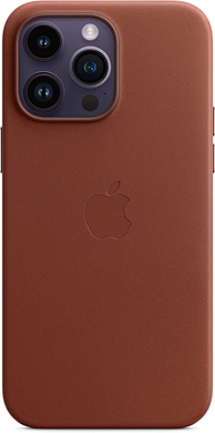 Чохол Leather Case with Magsafe для Apple iPhone 14 Pro Max Midnight Blue AAA фото