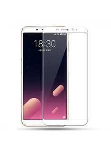 Защитное стекло с рамкой для Meizu M6S white фото