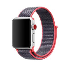 Ремешок Sport loop для Apple Watch 38/40mm нейлоновый розовый спортивный ARM Series 6 5 4 3 2 1 Electric Pink фото