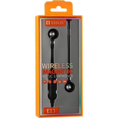 Навушники бездротові вакуумні Yison E13 Bluetooth з мікрофоном чорні Black фото