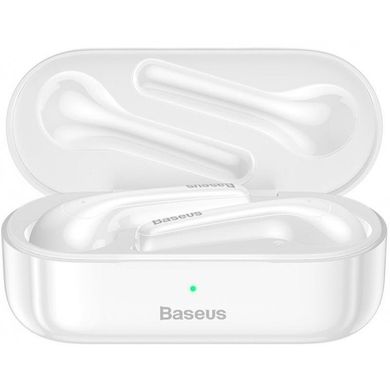 Навушники бездротові вакуумні Baseus W07 Bluetooth з мікрофоном білі White фото