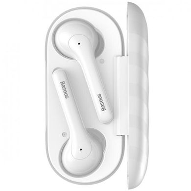 Навушники бездротові вакуумні Baseus W07 Bluetooth з мікрофоном білі White фото