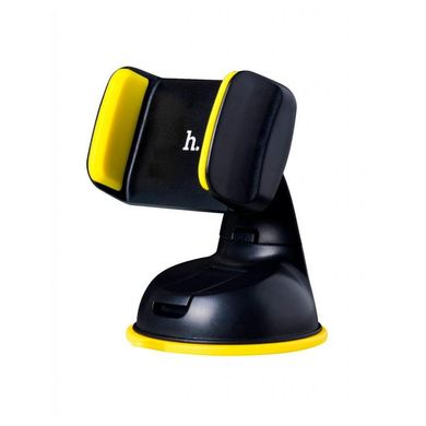 Автомобільний тримач для телефону Hoco CA5 чорний + жовтий Black / Yellow фото