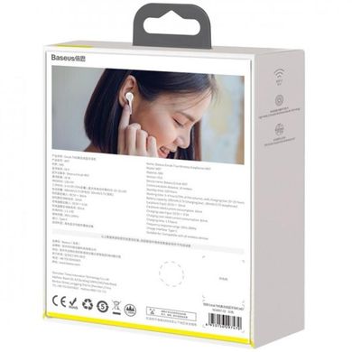 Stereo Bluetooth Headset Baseus W07 White фото