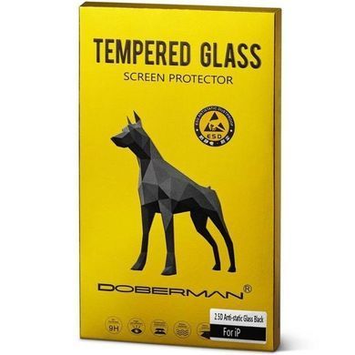 Защитное стекло Doberman для iPhone 17e/16е/14/13 Pro/13 Black фото