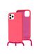 Чохол силіконовий ARM на шнурку для iPhone 11 Pro рожевий Bright Pink фото