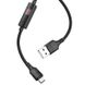 USB Cable Hoco S13 Central control MicroUSB Black 1m (with display timer)