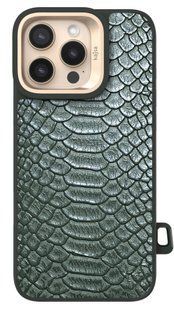 Чохол Kajsa Snake Pattern with MagSafe для iPhone 16 Pro Max Black фото