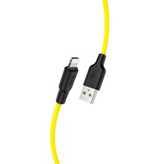 Кабель Lightning to USB Hoco X21 1 метр чорний + жовтий Black / Yellow фото
