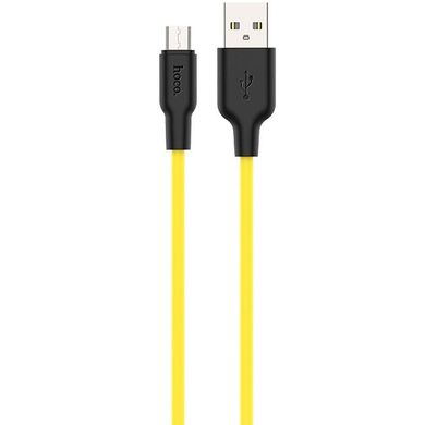 Кабель Micro-USB to USB Hoco X21 1 метр черный+желтый Black/Yellow фото