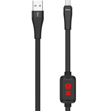 Кабель Micro-USB to USB Hoco S4 1 метр чорний Black фото