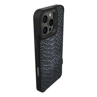 Чехол Kajsa Snake Pattern with MagSafe для iPhone 16 Pro Max Olive фото
