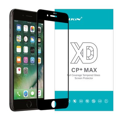 Захисне скло для iPhone 7 Plus / 8 Plus Nillkin (CP + MAX) 3D із закругленими краями чорна рамка Black фото