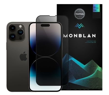 Захисне скло Monblan 2.5D Anti Peep для iPhone 16 Pro Max Black фото