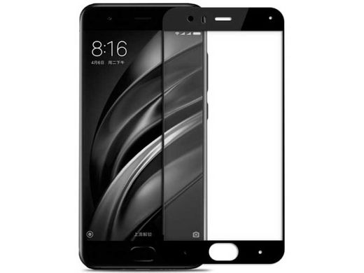 Защитное стекло с рамкой для Xiaomi Mi 6 black фото