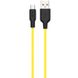 Кабель Micro-USB to USB Hoco X21 1 метр чорний + жовтий Black / Yellow