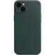 Чохол шкіряний Apple Leather Case with MagSafe для iPhone 14 зелений Forest green