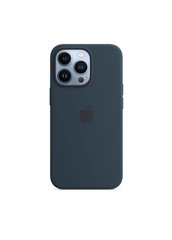 Чехол силиконовый soft-touch Apple Silicone case with MagSafe для iPhone 13 Pro Max синий Abyss Blue фото