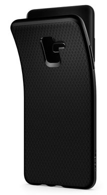 Чехол противоударный Spigen Original Liquid Air для Samsung Galaxy A8 Plus (2018) матовый черный Matte Black фото