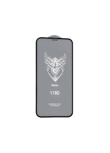 Захисне скло для iPhone 12/12 Pro Hoco 3D із закругленими краями чорна рамка Black фото