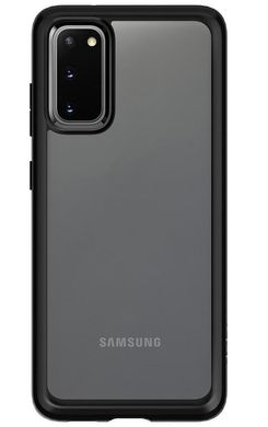 Чехол противоударный Spigen Original Ultra Hybrid для Samsung Galaxy S20 матовый черный ТПУ+стекло Matte Black фото