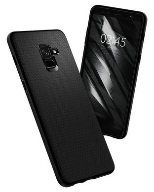 Чохол протиударний Spigen Original Liquid Air для Samsung Galaxy A8 Plus (2018) матовий чорний Matte Black фото