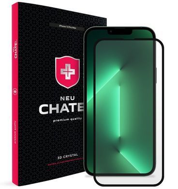 Захисне скло NEU Chatel Corning Glass для iPhone 14 Plus/13 Pro Max Black фото