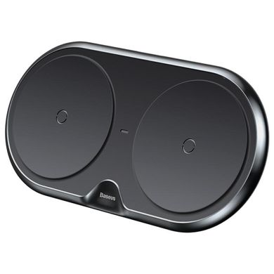 Бездротове зарядний пристрій Baseus Dual Wireless Charger (WXXHJ-A01) 1.0A Wireless Charger БЗУ чорне Black фото