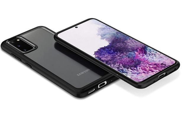 Чохол протиударний Spigen Original Ultra Hybrid для Samsung Galaxy S20 матовий чорний ТПУ+скло Matte Black фото