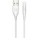 Кабель Lightning to USB Usams US-SJ266 U18 1 метр білий White