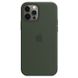 Чохол Silicone Case with Magsafe для iPhone 12 Pro Max Cyprus green AAA