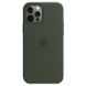 Чехол Silicone Case with Magsafe для iPhone 12 Pro Max Cyprus green AAA