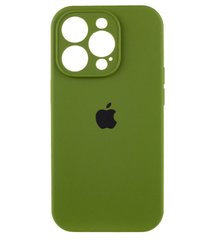 Чехол Silicone Case Full Camera Protective (AA) для Apple iPhone 14 Pro Max (Зелёныйй / Dark Olive) фото