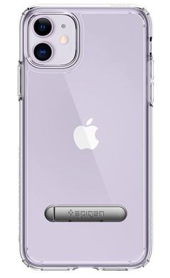 Чехол противоударный Spigen Original Ultra Hybrid S с подставкой для iPhone 11 силиконовый прозрачный Crystal Clear фото
